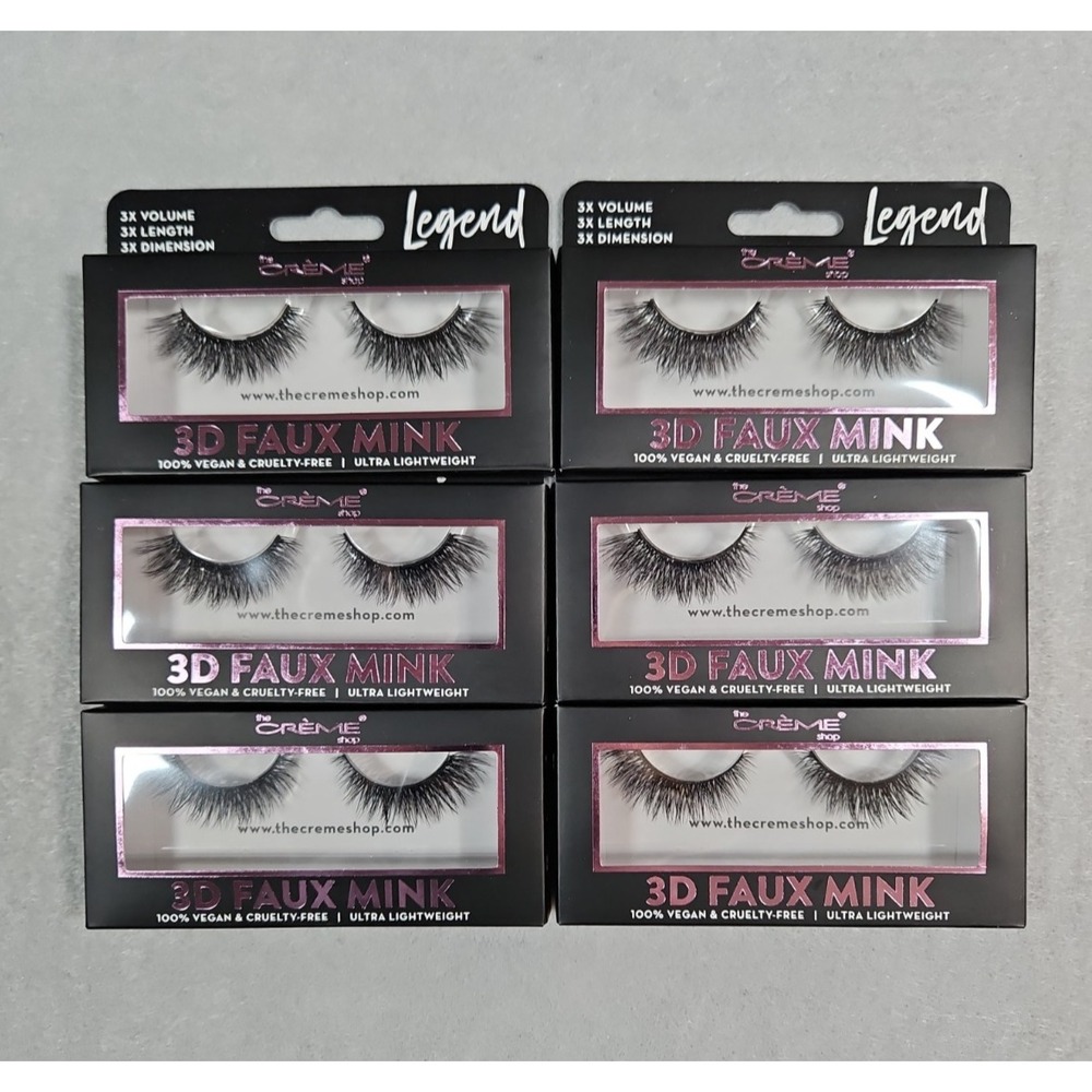 The Crème Shop Legend 3D Faux Mink False Eyelashes - Set of 6 - NIP